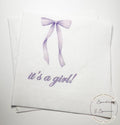 Purple Bow Baby Shower It's a Girl Lavender Purple Bow Baby Shower Lavender Baby Shower Decor Cocktail, Luncheon or Dinner Napkins Set of 25