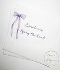 She's Tying the Knot Purple Bow Bridal Shower Personalized Bridal Napkins Purple Bow Wedding Cocktail, Luncheon or Dinner Napkins Set of 25