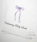 Purple Bow Baby Shower Oh Baby Lavender Bow Baby Shower Purple Bow Personalized Napkins Cocktail, Luncheon or Dinner Napkins Set of 25