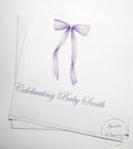 Purple Bow Baby Shower Oh Baby Lavender Bow Baby Shower Purple Bow Personalized Napkins Cocktail, Luncheon or Dinner Napkins Set of 25