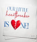 Our Little Heartbreaker is One 1st Birthday Party Heart Valentines First Birthday Cocktail, Luncheon or Dinner Napkins Set of 25