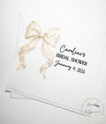 She's Tying the Knot White Bow Bridal Shower Personalized Bridal Napkins White Bow Wedding Cocktail, Luncheon or Dinner Napkins Set of 25