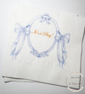 Blue Bow Baby Shower It’s a Boy Blue Boy Baby Shower Napkins Preppy Chic Baby Cocktail, Luncheon or Dinner Napkins Set of 25