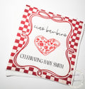 Ciao Bambino Red Pizza Baby Shower Ciao Baby Slice Slice Baby Shower Italian Personalized Cocktail, Luncheon or Dinner Napkins Set of 25