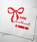 Our Little Sweetheart is One First Birthday Valentines 1st Birthday Pink Red Bow Party Cocktail, Luncheon or Dinner Napkins, Set of 25