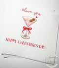 Olive You Valentine Red Bow Martini Galentines Day Favorite Things Party Olive Martini party Cocktail, Luncheon or Dinner Napkins, Set of 25