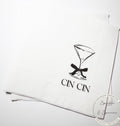 Cin Cin Black Bow Martini Engagement Wedding Birthday Engagement Party Cocktail Party Cocktail, Luncheon or Dinner Napkins Set of 25