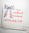 A Little Sweetheart is on His Way Baby Shower Heart Valentines Boy Baby Shower Personalized  Cocktail, Luncheon or Dinner Napkins Set of 25