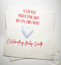 A Little Sweetheart is on His Way Baby Shower Heart Valentines Boy Baby Shower Personalized  Cocktail, Luncheon or Dinner Napkins Set of 25