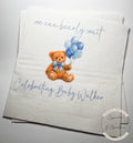 Teddy Bear Baby Shower We can Bearly Wait Brown Bow Shower Balloons Baby Shower Personalized Cocktail, Luncheon or Dinner Napkins Set of 25
