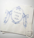 Blue Bow Baby Shower Napkins Classic Preppy Blue Baby Shower Spring Baby It’s a Boy Blue Boy Baby Shower Table Decor Personalized Napkins