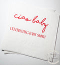 Ciao Baby Red Bow Italian Baby Shower Ciao Bambino Red Bow Baby Shower Summer Personalized Cocktail, Luncheon or Dinner Napkins Set of 25