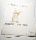 Bunny Baby Shower A Little Bunny is on the Way Spring Baby Shower Neutral Personalized Baby Cocktail, Luncheon or Dinner Napkins Set of 25