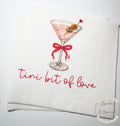 Tini Bit of Love Galentine's Day Valentine Red Bow Martini Valentine's Engagement Party Cocktail, Luncheon or Dinner Napkins, Set of 25