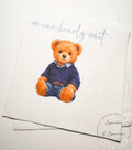 Teddy Bear Baby Shower We can Bearly Wait Shower Preppy Bear Sweater Bear Classic Baby Shower Cocktail, Luncheon or Dinner Napkins Set of 25