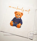 Teddy Bear Baby Shower We can Bearly Wait Shower Preppy Bear Sweater Bear Classic Baby Shower Cocktail, Luncheon or Dinner Napkins Set of 25