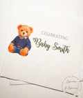 Teddy Bear Baby Shower We can Bearly Wait Shower Preppy Bear Sweater Bear Personalized Bear Cocktail, Luncheon or Dinner Napkins Set of 25