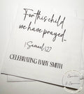 For This Child We Have Prayed Baby Shower Rainbow Baby Gender Reveal Christian Personalized Cocktail, Luncheon or Dinner Napkins Set of 25