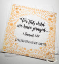For This Child We Have Prayed Baby Shower Rainbow Baby Gender Reveal Christian Personalized Cocktail, Luncheon or Dinner Napkins Set of 25