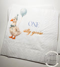 One Silly Goose 1st Birthday Blue Boy First Birthday Goose Preppy Goose Birthday Party  Cocktail, Luncheon or Dinner Napkins Set of 25