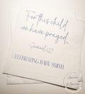 For This Child We Have Prayed Baby Shower Rainbow Baby Gender Reveal Christian Personalized Cocktail, Luncheon or Dinner Napkins Set of 25