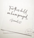 For This Child We Have Prayed Baby Shower Rainbow Baby Gender Reveal Cocktail, Luncheon or Dinner Napkins Set of 25