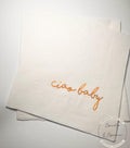 Ciao Baby Gold Italian Baby Shower Ciao Bambino Gold Baby Shower Summer Lemon Cocktail, Luncheon or Dinner Napkins Set of 25