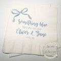 Something Blue Before We Do Blue Bow Bridal Shower Blue Bow Bridal Brunch Personalized Cocktail, Luncheon or Dinner Napkins Set of 25