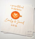 Perfect Blend Coffee Bar Wedding Coffee Bridal Shower Perfect Blend Love is Brewing Personalized Cocktail or Luncheon Napkins, Set of 25