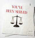 You've Been Served Law School Graduation Cocktail, Luncheon or Dinner Napkins Set of 25