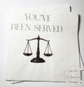 You've Been Served Law School Graduation Cocktail, Luncheon or Dinner Napkins Set of 25