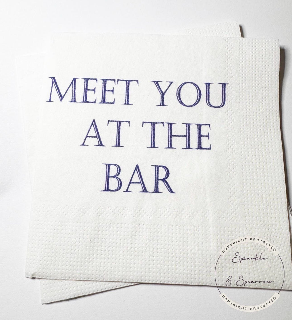 Meet You at the Bar You've Been Served Law School Graduation Lawyer Attorney Graduation Cocktail, Luncheon or Dinner Napkins Set of 25