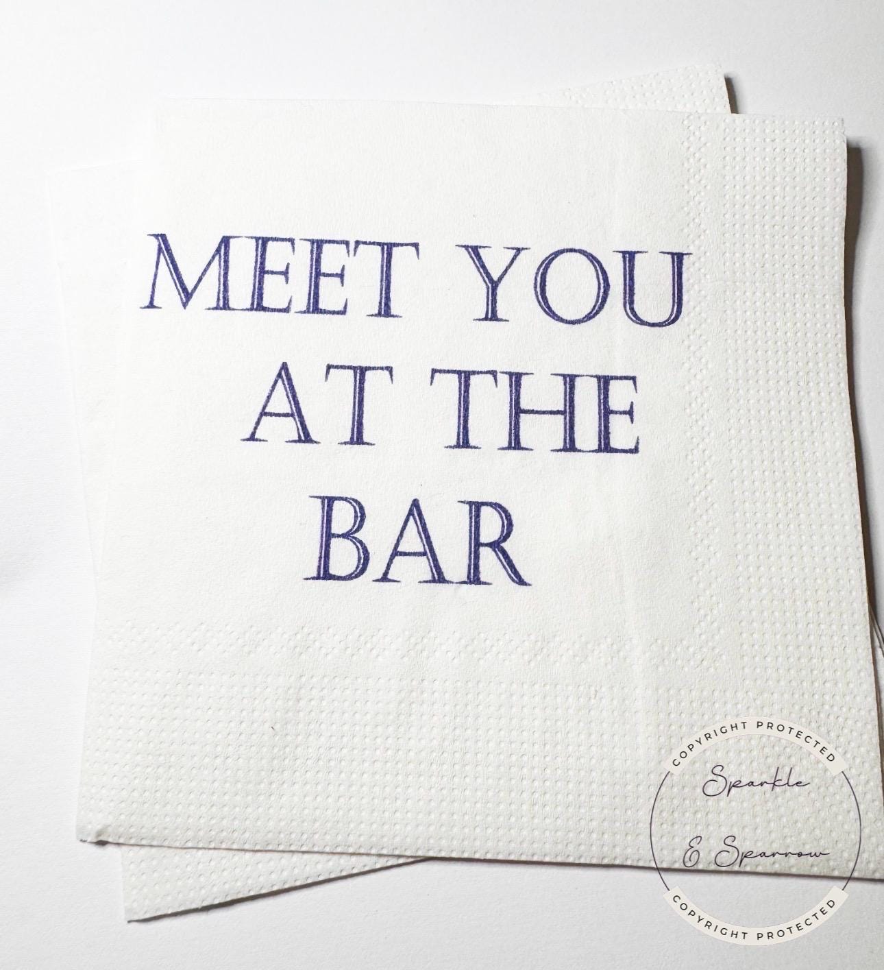 Meet You at the Bar You've Been Served Law School Graduation Lawyer Attorney Graduation Cocktail, Luncheon or Dinner Napkins Set of 25