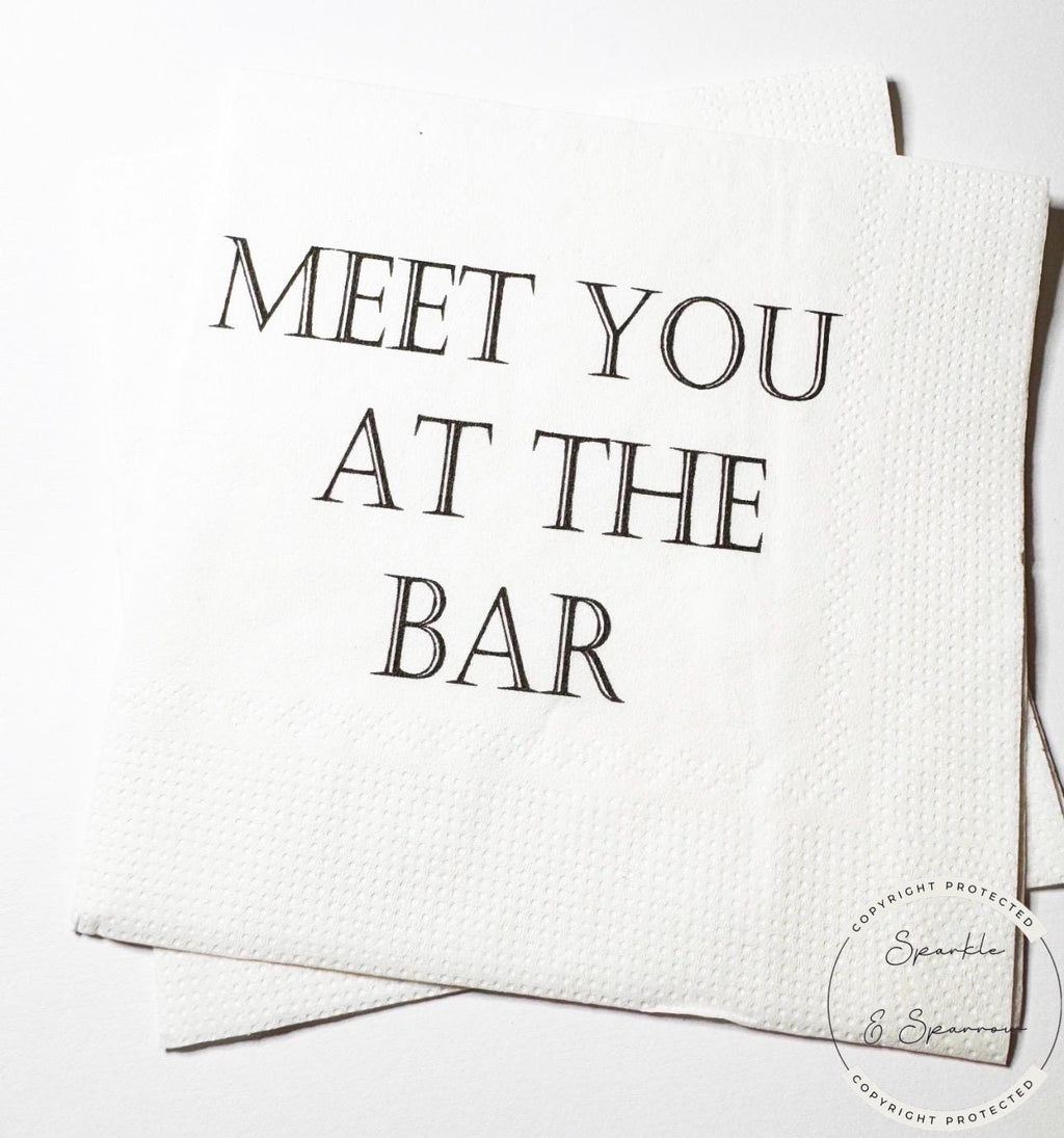 Meet You at the Bar You've Been Served Law School Graduation Lawyer Attorney Graduation Cocktail, Luncheon or Dinner Napkins Set of 25
