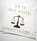 You've Been Served Law School Graduation Lawyer Graduation Party Funny Law Party Personalized Cocktail, Luncheon or Dinner Napkins Set of 25