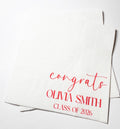 Graduation Party Class of 2026 High School Graduation College Graduation Party Personalized Cocktail, Luncheon or Dinner Napkins Set of 25