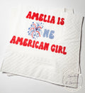 One American Girl Patriotic 1st Birthday 4th of July Birthday Independence Day Red White Blue Personalized Birthday Party Napkins, Set of 25