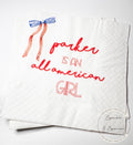 One American Girl Patriotic 1st Birthday 4th of July Birthday Independence Day Red White Blue Personalized Birthday Party Napkins, Set of 25