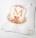 Teddy Bear Baby Shower We can Bearly Wait Shower Teddy Bear Pink Bow Birthday Personalized Cocktail, Luncheon or Dinner Napkins Set of 25