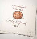 Perfect Blend Coffee Bar Wedding Coffee Bridal Shower Perfect Blend Love is Brewing Personalized Cocktail or Luncheon Napkins, Set of 25