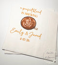 Perfect Blend Coffee Bar Wedding Coffee Bridal Shower Perfect Blend Love is Brewing Personalized Cocktail or Luncheon Napkins, Set of 25