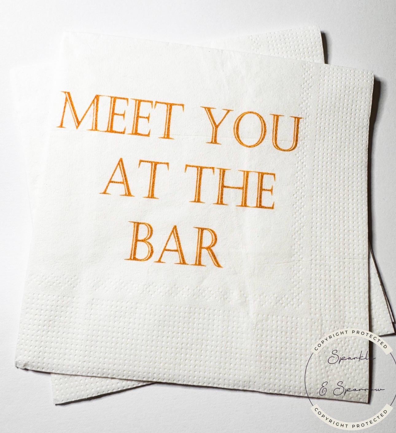 Meet You at the Bar You've Been Served Law School Graduation Lawyer Attorney Graduation Cocktail, Luncheon or Dinner Napkins Set of 25