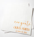 Graduation Party Class of 2026 High School Graduation College Graduation Party Personalized Cocktail, Luncheon or Dinner Napkins Set of 25