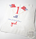 One All American Girl Patriotic 1st Birthday 4th of July Birthday Independence Day Red White Blue Birthday Party Napkins, Set of 25