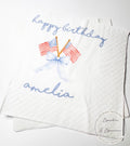 Patriotic Birthday One American Girl Red White Blue Bow Patriotic 4th of July Bday Personalized Cocktail, Lunch or Dinner Napkins, Set of 25