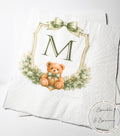 Teddy Bear Baby Shower We can Bearly Wait Shower Teddy Bear Green Bow Birthday Personalized Cocktail, Luncheon or Dinner Napkins Set of 25