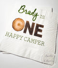 One Happy Camper First Birthday Camping Birthday Party Summer Camp Woodland Personalized Birthday Cocktail or Luncheon Napkins, Set of 25