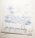 Sea You Soon Baby Shower Coastal Baby Shower Seashell Summer Baby Shower Nautical Personalized Cocktail or Luncheon Napkins, Set of 25
