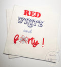 Red White and Forty Firecracker Birthday 40th Birthday July 4th Birthday Summer 40th Birthday Cocktail or Luncheon Napkins, Set of 25