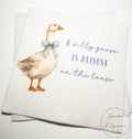 Goose Baby Shower Silly Goose is almost on the Loose Blue Bow Goose Baby Shower Cocktail, Luncheon or Dinner Napkins Set of 25